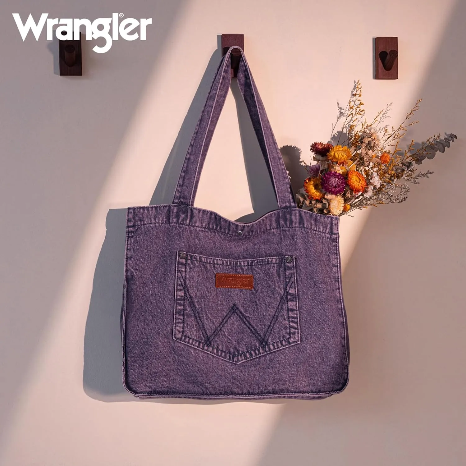 Montana West x Wrangler Tote Bag for Women Large Denim Purses for Work Travel