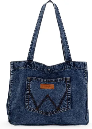 Montana West x Wrangler Tote Bag for Women Large Denim Purses for Work Travel