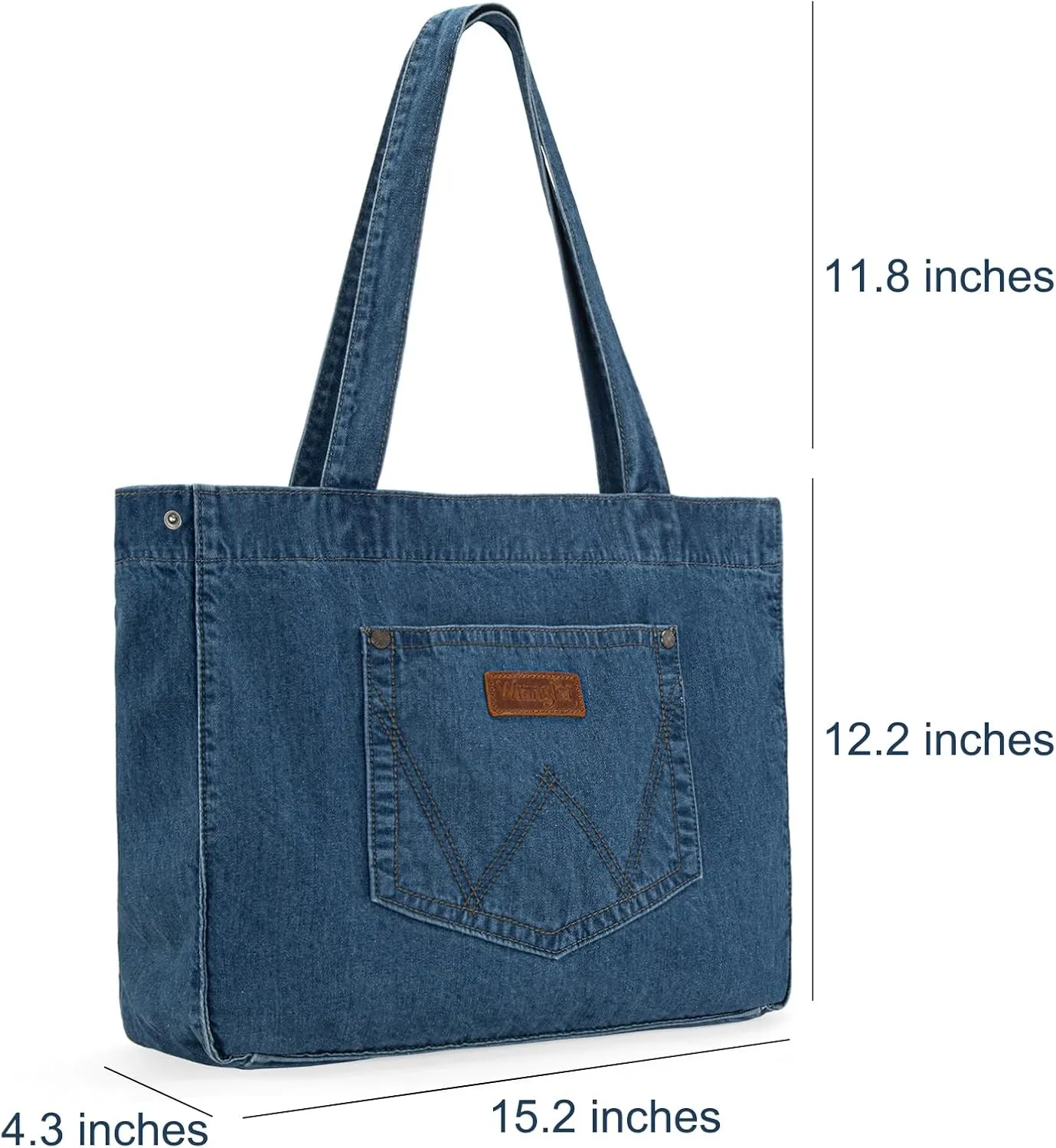 Montana West x Wrangler Tote Bag for Women Large Denim Purses for Work Travel