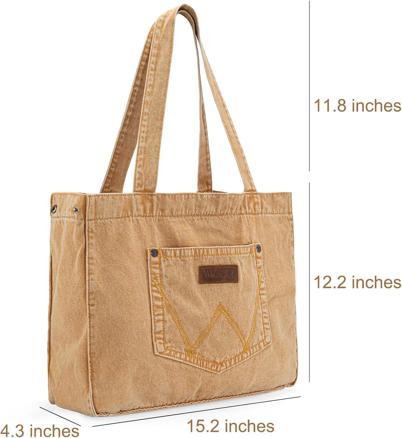 Montana West x Wrangler Tote Bag for Women Large Denim Purses for Work Travel