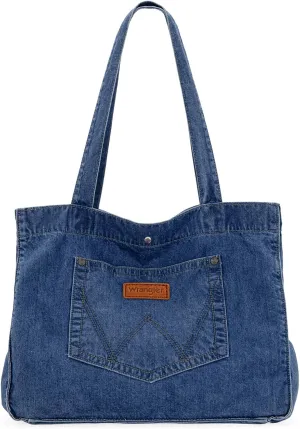 Montana West x Wrangler Tote Bag for Women Large Denim Purses for Work Travel