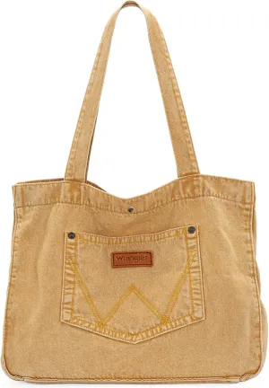 Montana West x Wrangler Tote Bag for Women Large Denim Purses for Work Travel
