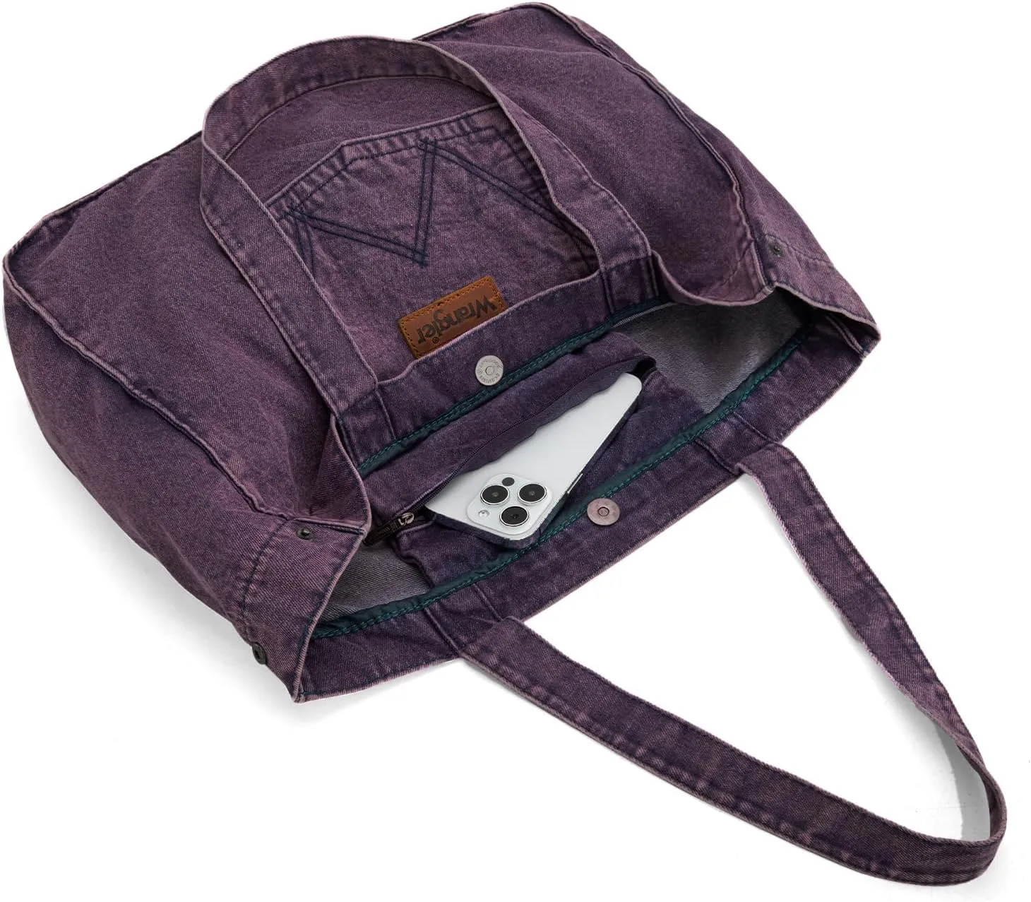 Montana West x Wrangler Tote Bag for Women Large Denim Purses for Work Travel