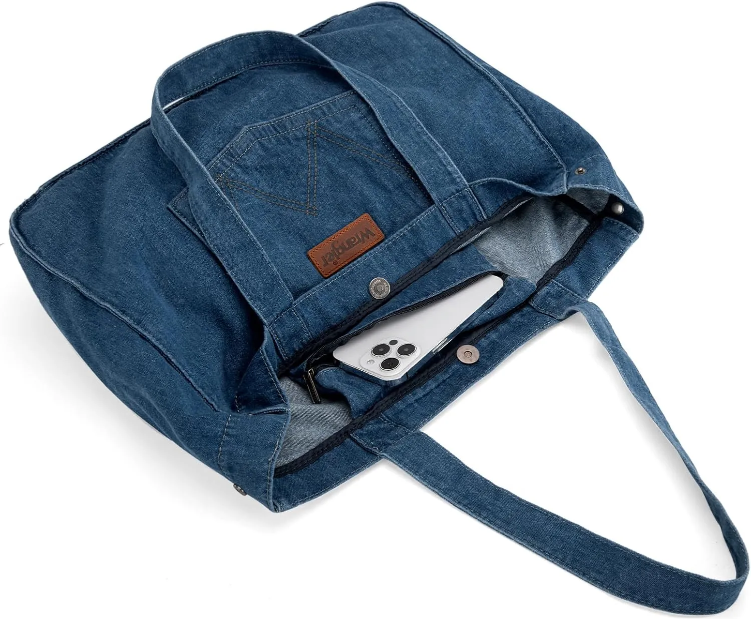 Montana West x Wrangler Tote Bag for Women Large Denim Purses for Work Travel
