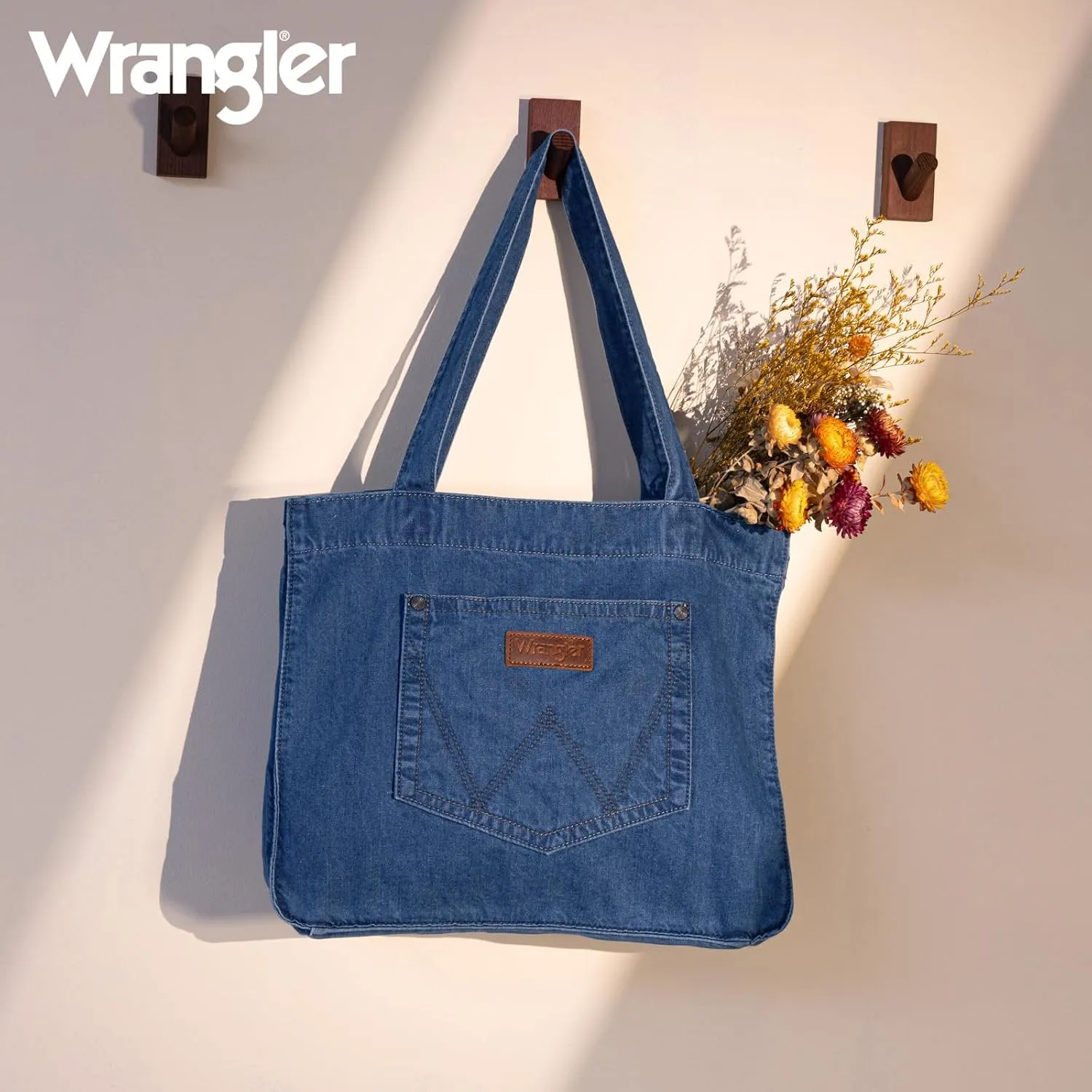 Montana West x Wrangler Tote Bag for Women Large Denim Purses for Work Travel