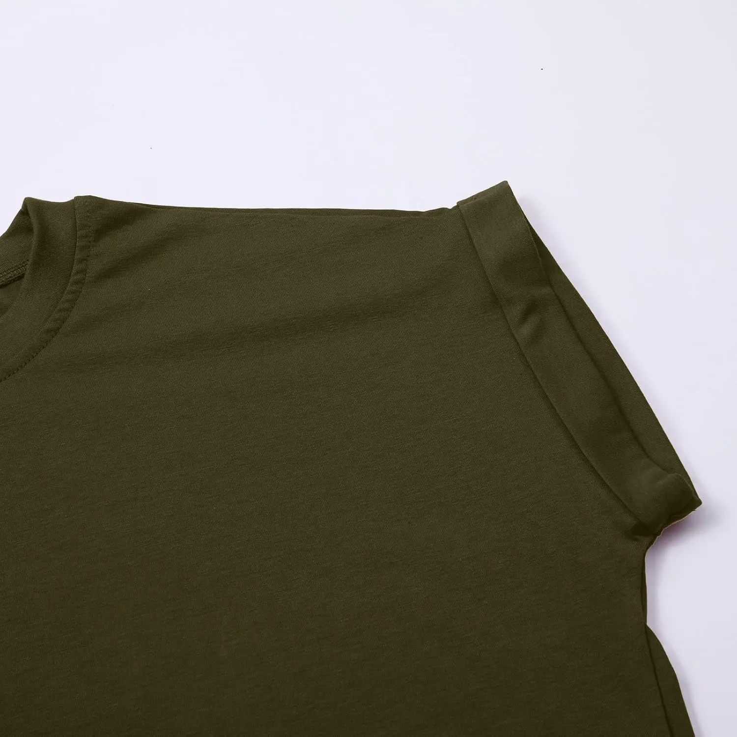 Moomoo Dresses for Women Solid Color Round Neck Batwing Sleeve T-Shirt Dress with Hidden Pockets
