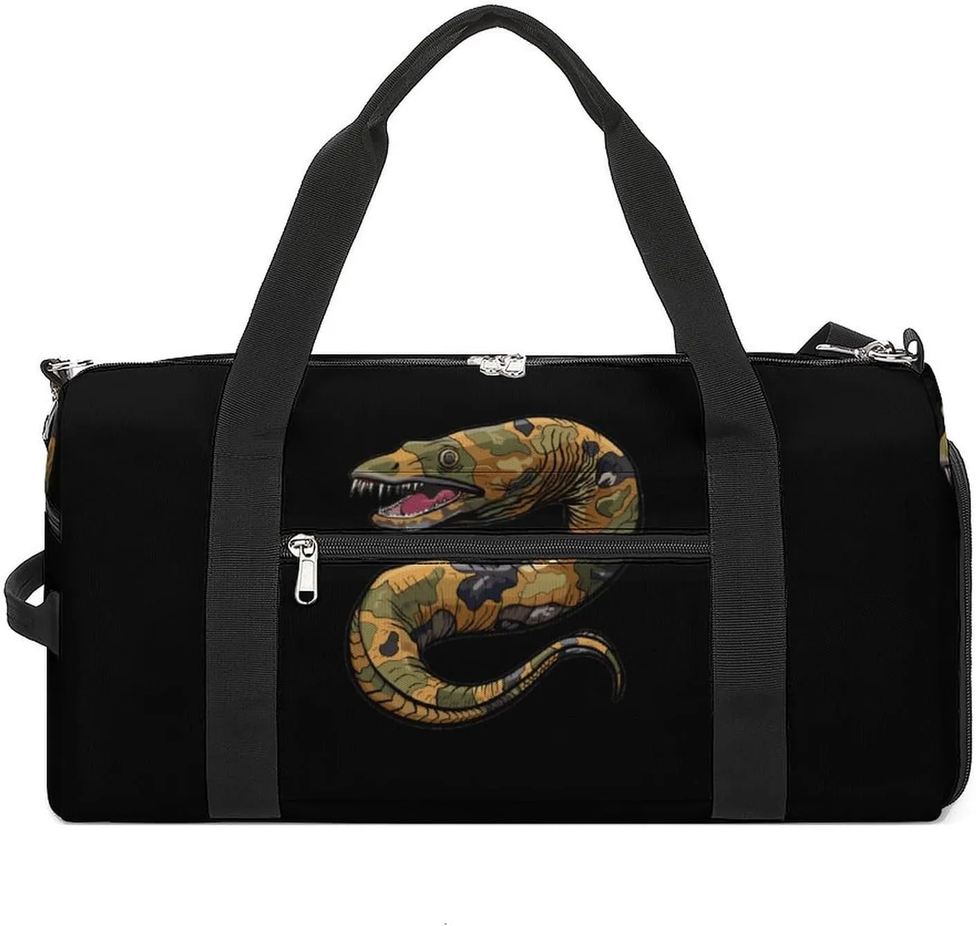 Moray Eel Camouflage Gym Bag for Women Men Lightweight Duffel Bag Travel Tote Bag Sports Bag with Shoulder Strap