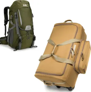 Mountain Land 120L Duffle Bag Travel Suitcase 40L Camping Hiking Backpack