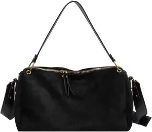 Mudono Handbags for Women Soft Suede Shoulder Tote Bag Casual Hobo Crossbody Purse Vintage Spacious Top Handle Satchel Bags