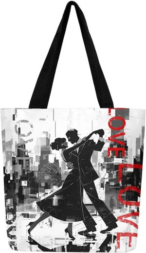 Musical Instruments Shoulder Handbags 19.7x15.7 Inch,Guitar Drum Kit Canvas Tote Bag,Hip Hop Music Travel Bag