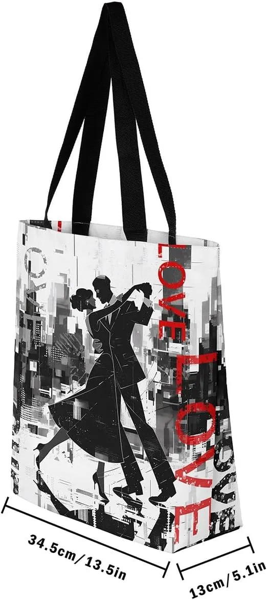 Musical Instruments Shoulder Handbags 19.7x15.7 Inch,Guitar Drum Kit Canvas Tote Bag,Hip Hop Music Travel Bag