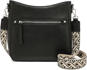 MYHOZEE Crossbody Bags for Women Leather Crossbody Purses With Adjustable Guitar Strap Trendy Hobo Women's Shoulder Bag