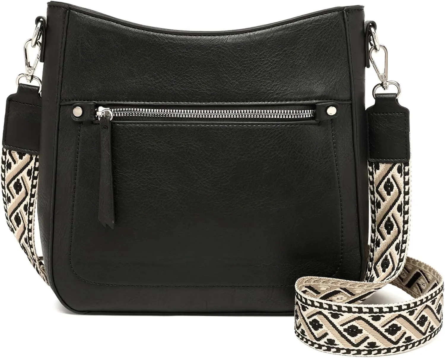 MYHOZEE Crossbody Bags for Women Leather Crossbody Purses With Adjustable Guitar Strap Trendy Hobo Women's Shoulder Bag