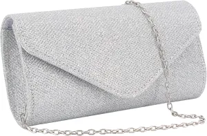 Naimo Flap Dazzling Small Clutch Bag Evening Bag With Detachable Chain