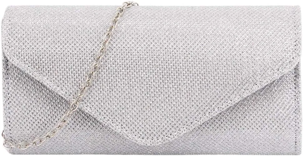 Naimo Flap Dazzling Small Clutch Bag Evening Bag With Detachable Chain