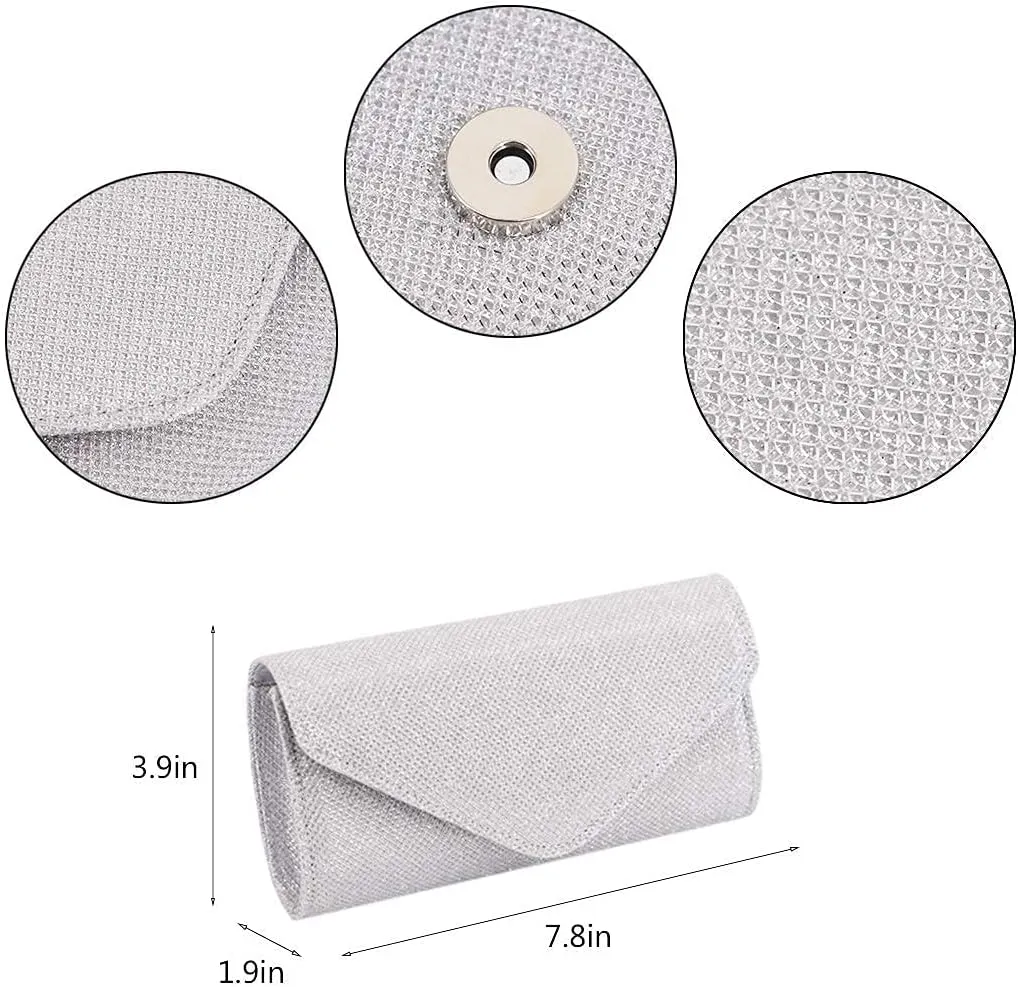 Naimo Flap Dazzling Small Clutch Bag Evening Bag With Detachable Chain