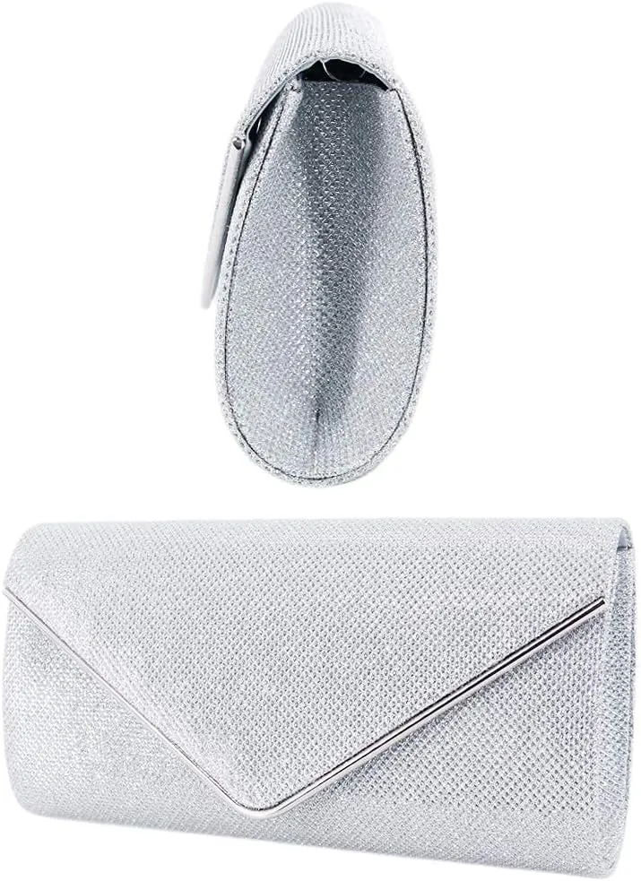 Naimo Flap Dazzling Small Clutch Bag Evening Bag With Detachable Chain