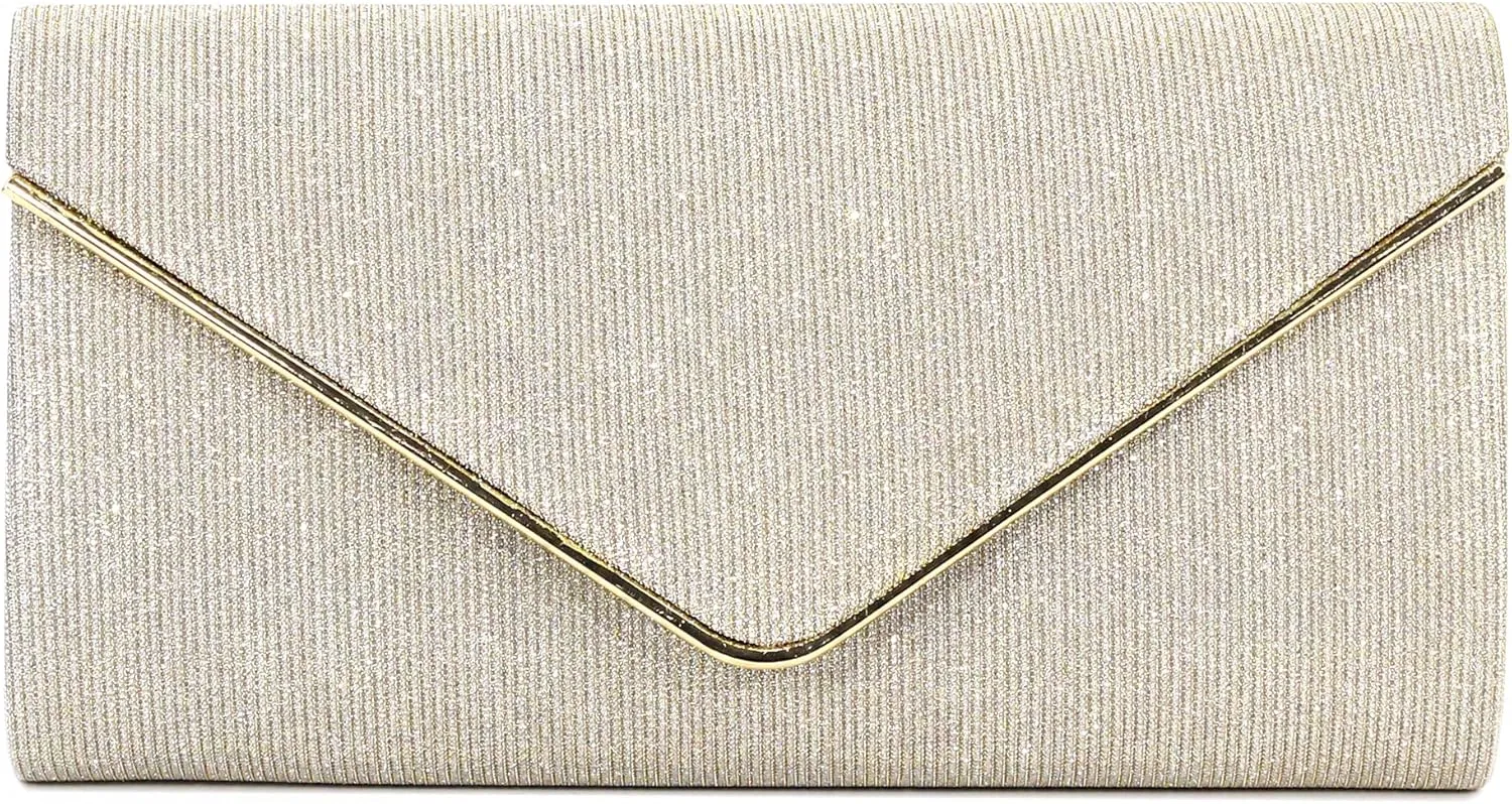 Naimo Women's Sequin Evening Purse Wedding Party Clutch Bag