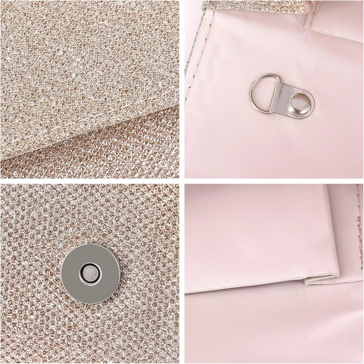 Naimo Women's Sequin Evening Purse Wedding Party Clutch Bag