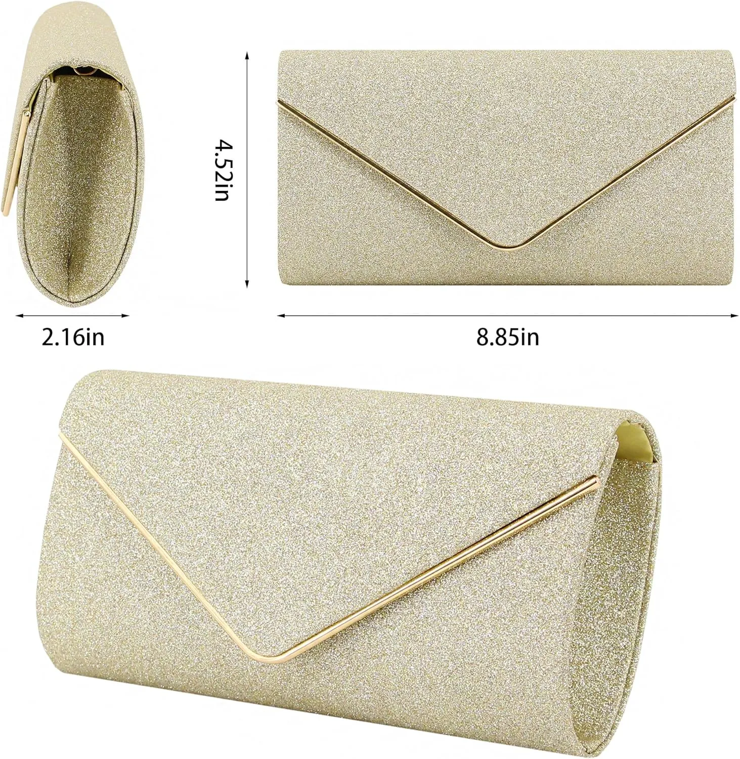 Naimo Women's Sequin Evening Purse Wedding Party Clutch Bag
