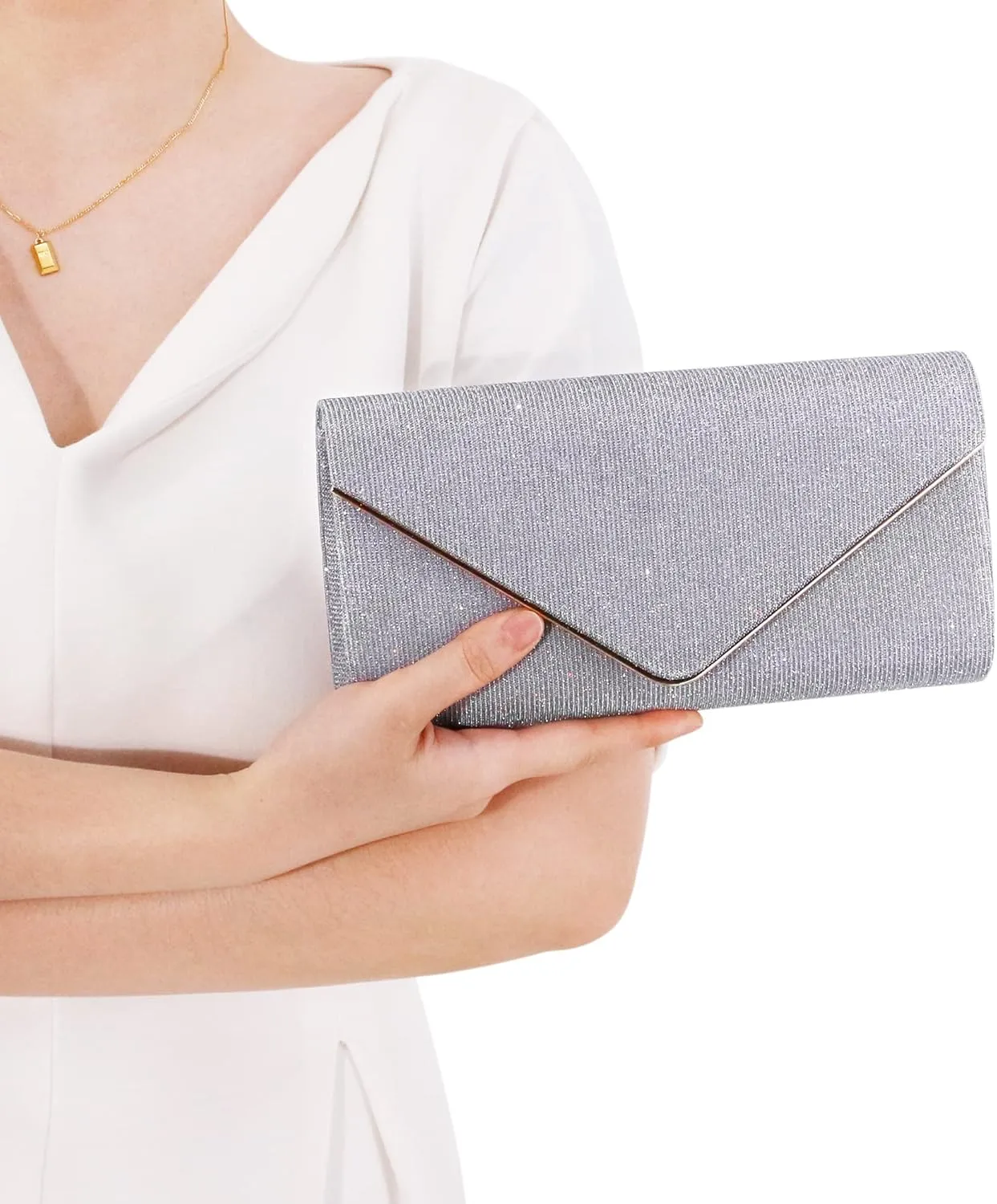 Naimo Women's Sequin Evening Purse Wedding Party Clutch Bag