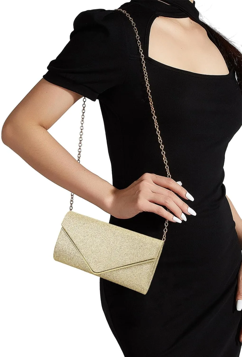 Naimo Women's Sequin Evening Purse Wedding Party Clutch Bag