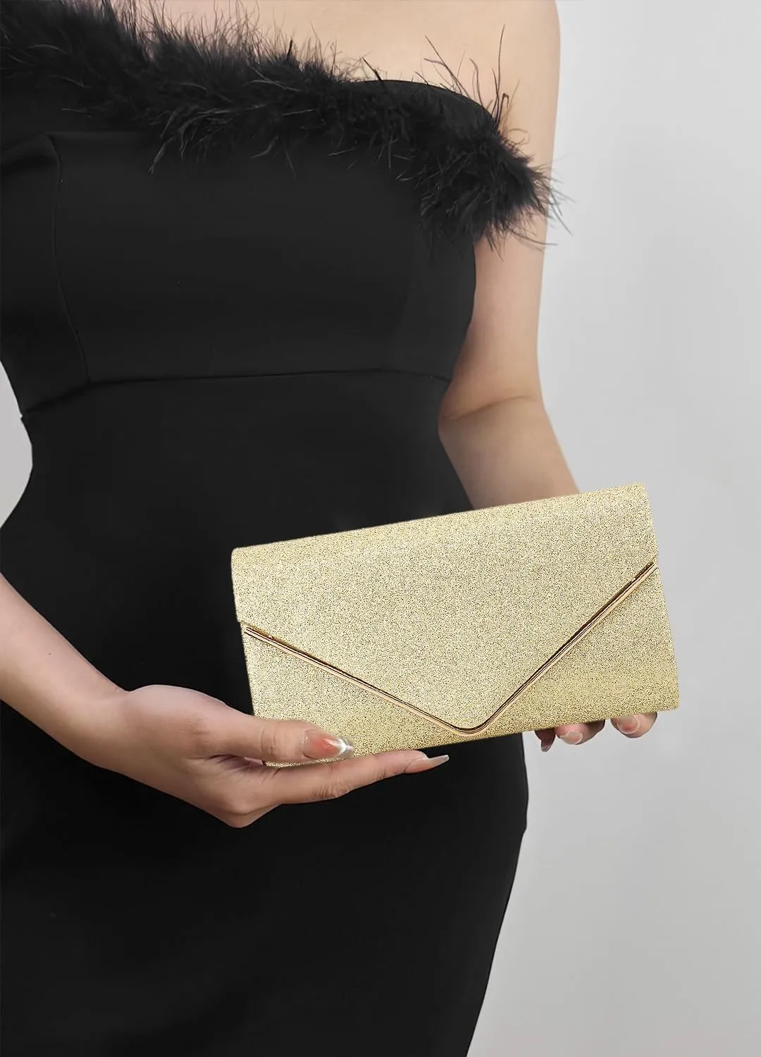 Naimo Women's Sequin Evening Purse Wedding Party Clutch Bag