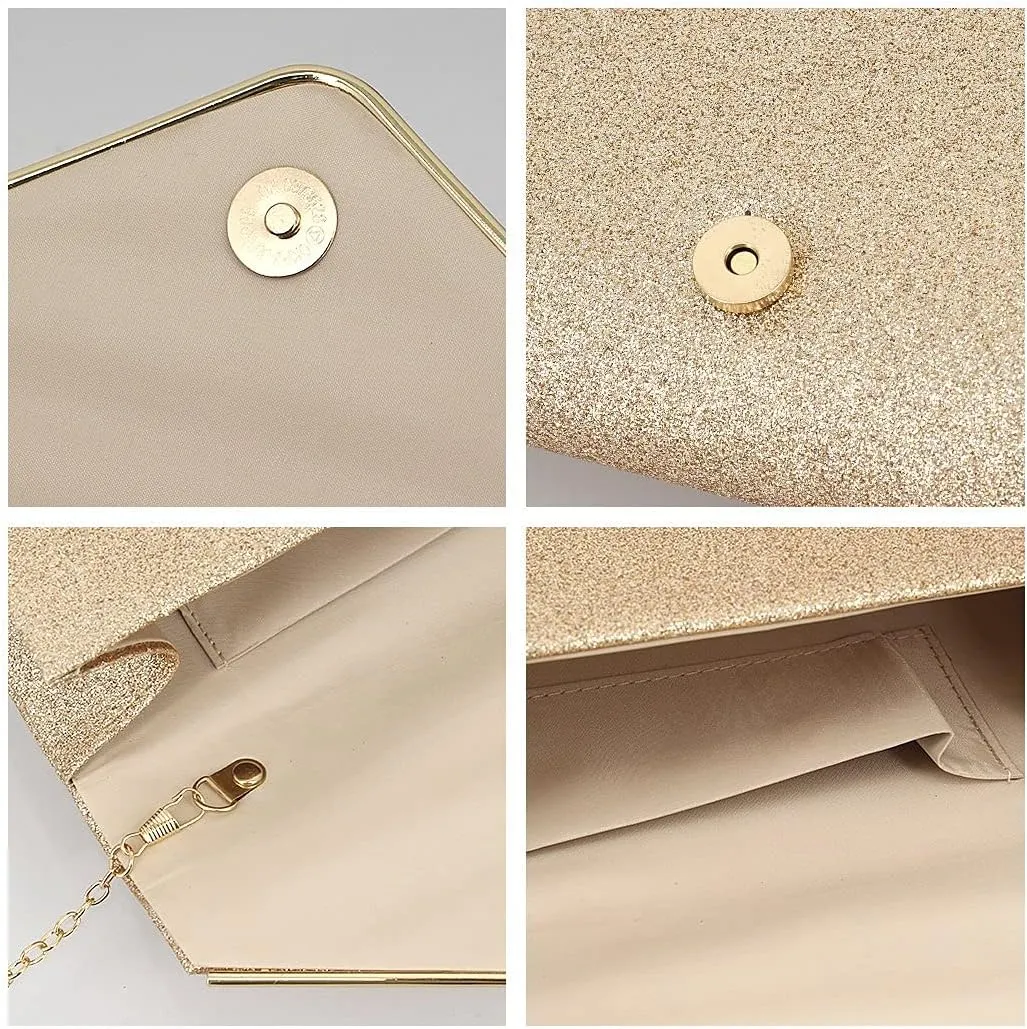 Naimo Women's Sequin Evening Purse Wedding Party Clutch Bag