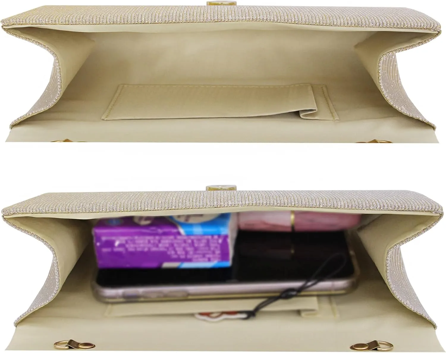 Naimo Women's Sequin Evening Purse Wedding Party Clutch Bag