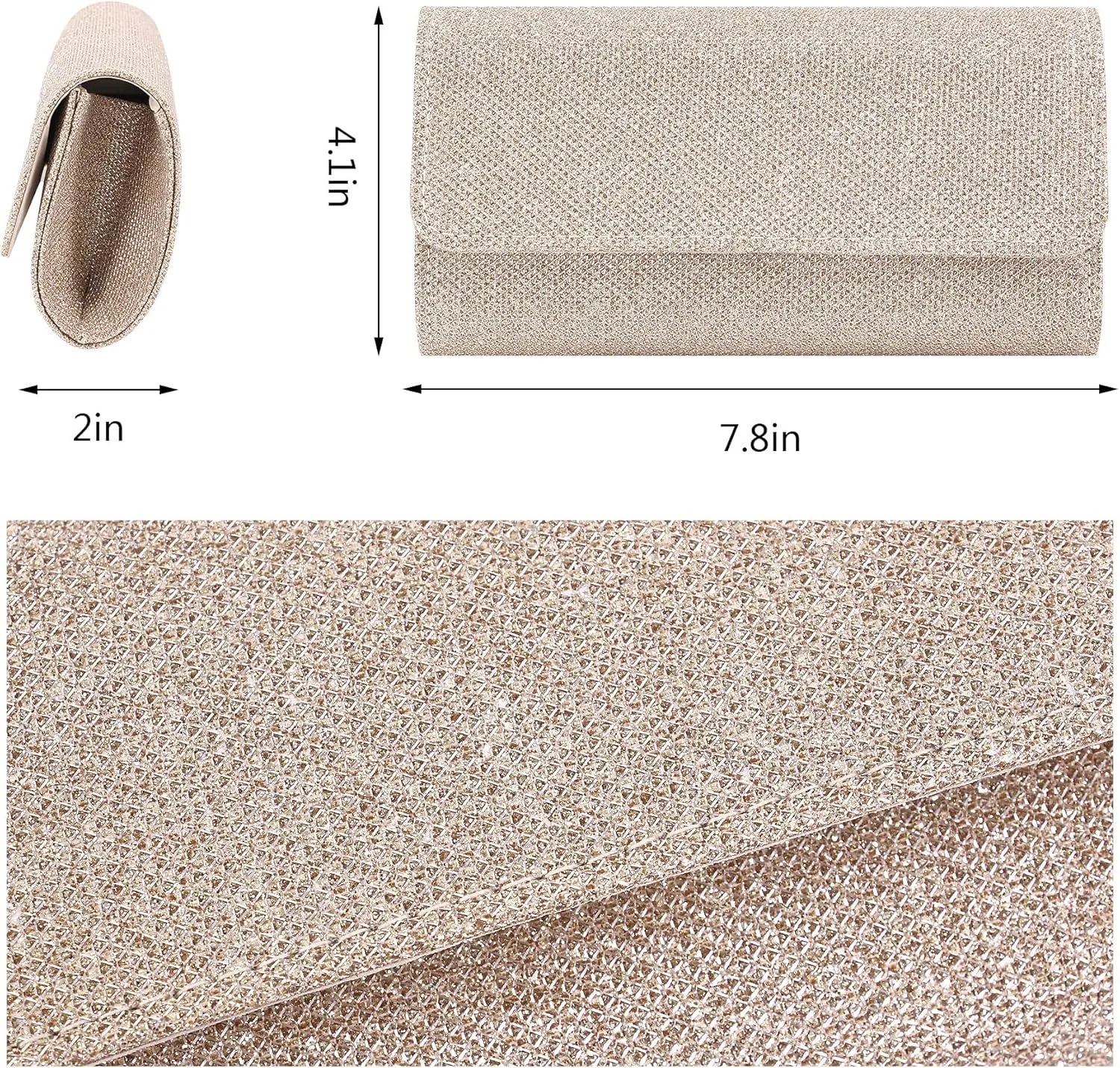 Naimo Women's Sequin Evening Purse Wedding Party Clutch Bag