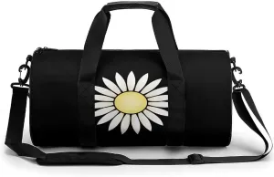 Nature Flowers Daisy Compact Gym Bag Travel Duffel Bags Lightweight Foldable Sports Tote Gymbag