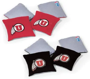 NCAA College Dual Sided Bean Bags by Wild Sports, 8 Count, Premium Toss Bags for Cornhole Set - Great for Tailgates, Outdoors, Backyard