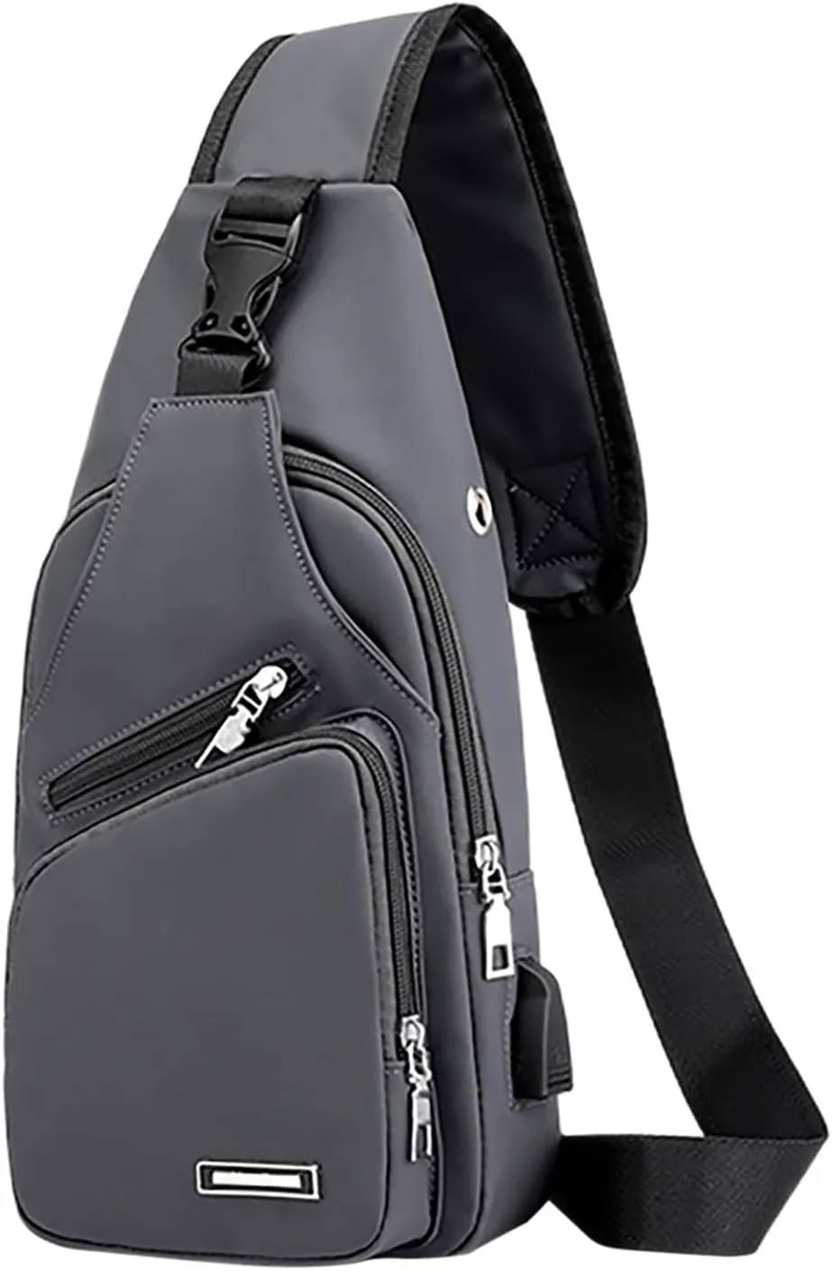 New Fashionable Layer Crossbody Bag Lightweight Nylon Sport Running Hiking Bag Messenger Bags (Grey, One Size)