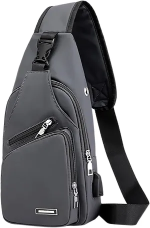 New Fashionable Layer Crossbody Bag Lightweight Nylon Sport Running Hiking Bag Messenger Bags (Grey, One Size)