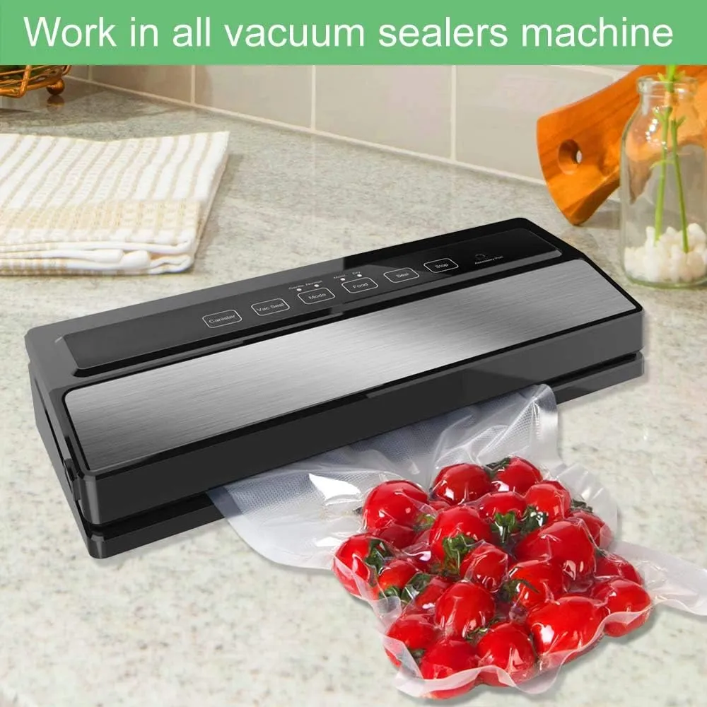 O2frepak 4Pack (Total 200Feet) 11x50 Rolls Vacuum Sealer Bags Rolls with BPA Free,Heavy Duty Vacuum Sealer Storage Bags Rolls,Cut to Size Roll,Great for Sous Vide