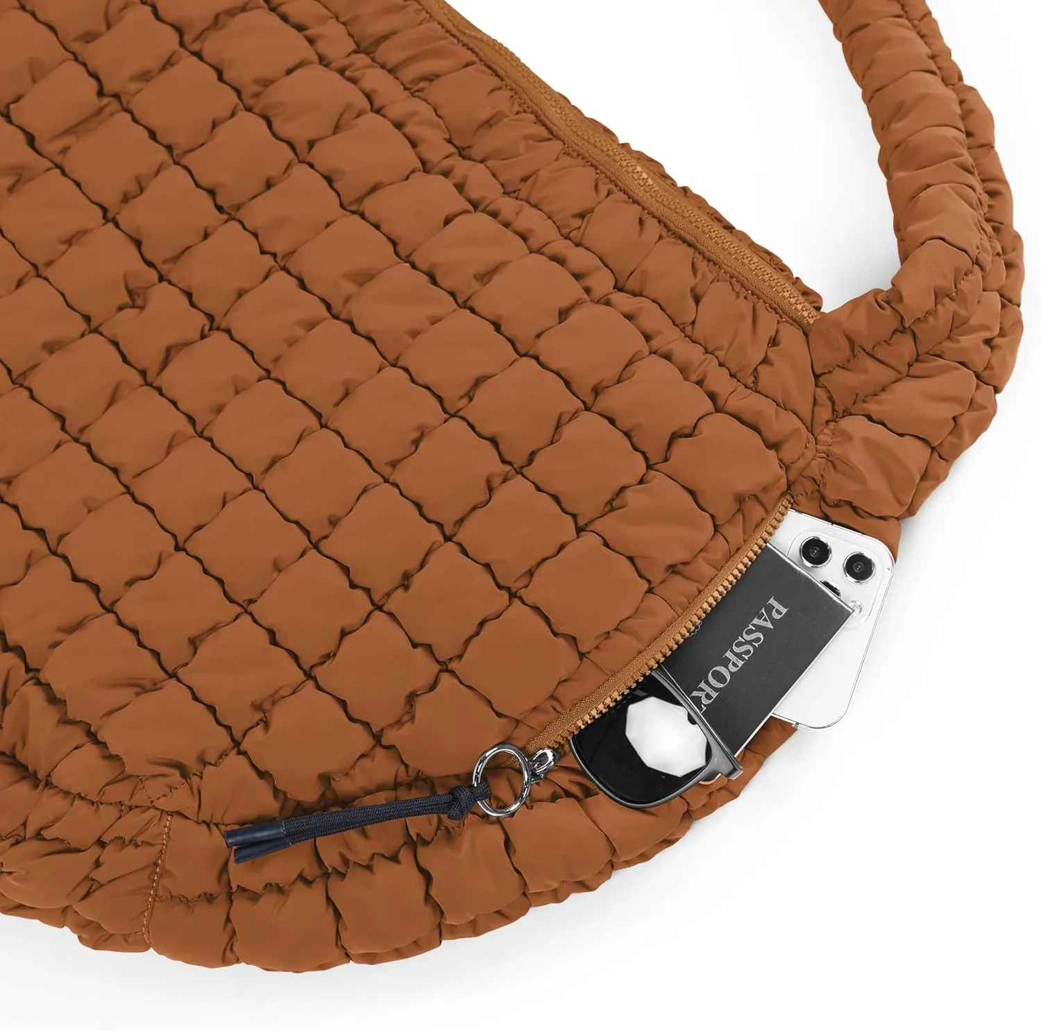 ODODOS Quilted Carryall Tote Bag for Women Crossbody Large Hobo Lightweight Padding Shoulder Bag