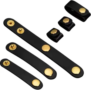 OLizee® 6 Pack PU Leather Handbag Strap Shortener Handbag Handle Wrap Cover Bag Handle Cover Wrap Tote Bag Handle Protector Shoulder Bag Handle Wrap for Travel Black