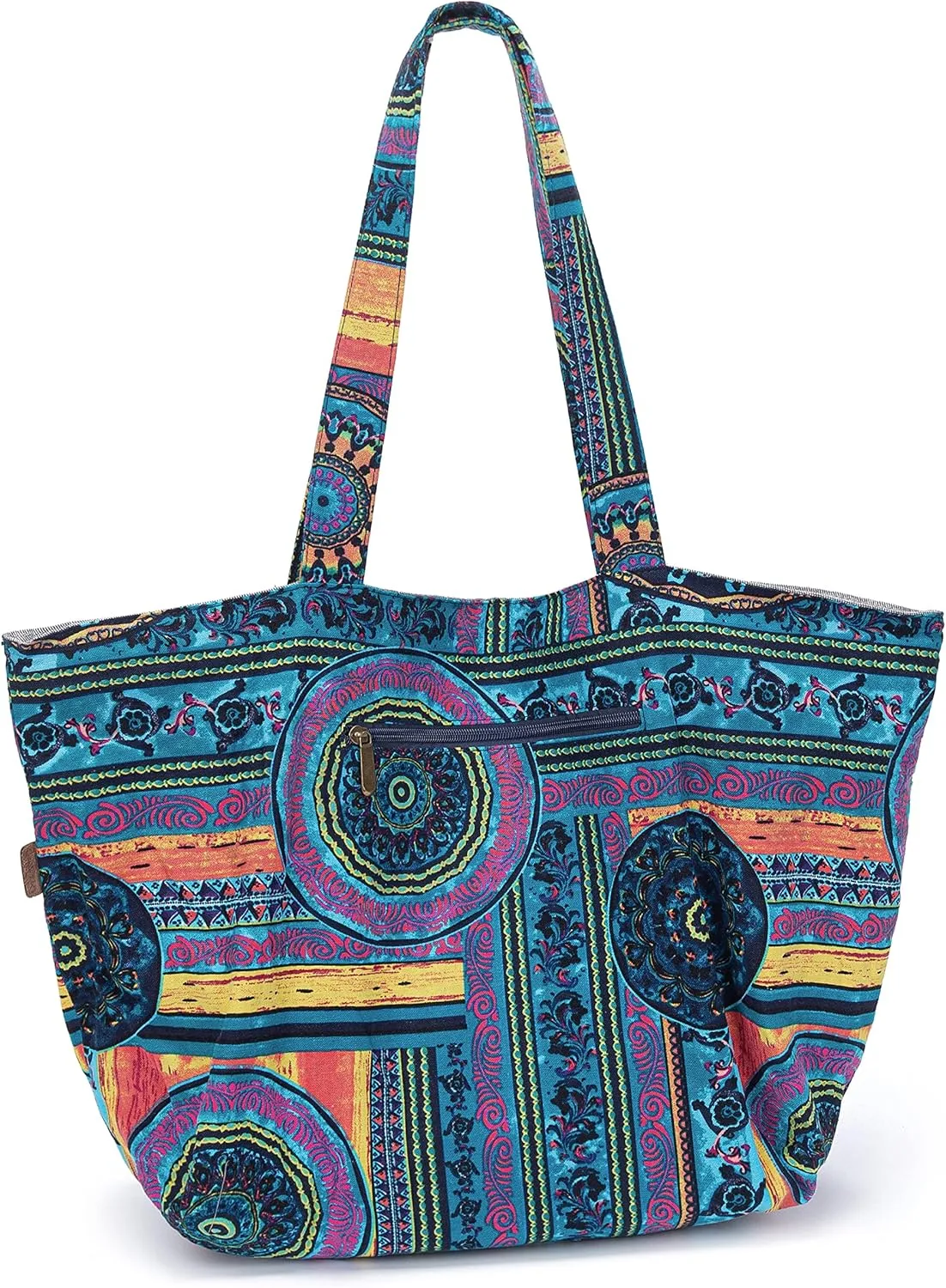 OPQRSTU Women Hippie Tote Hand Bag Large Capacity Bohemian Bag Portable Tourist Shoulder Bags