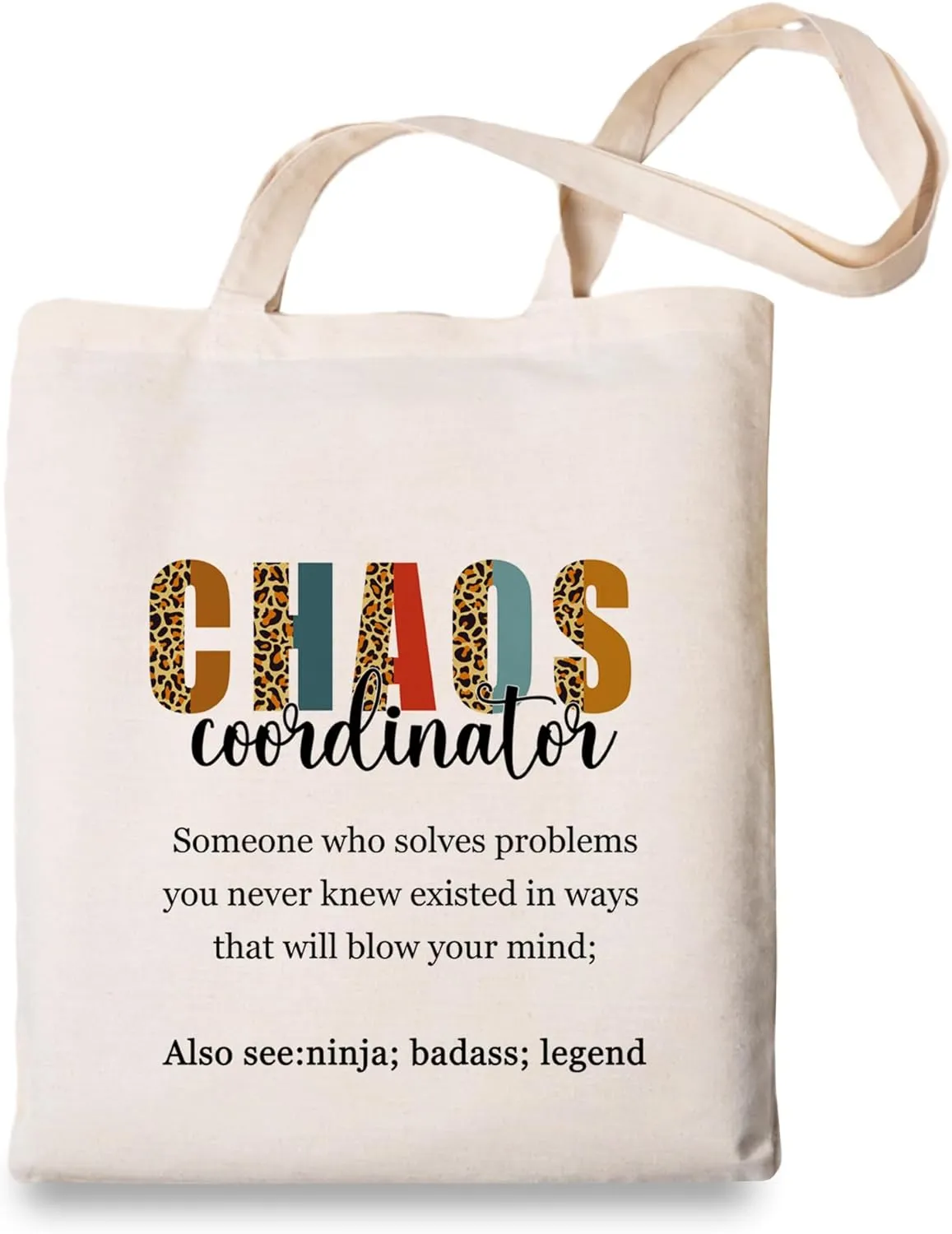 OUZ Stylish Reusable Canvas Tote Bag for Women, Lightweight & Durable Shoulder Bag for Shopping, Work, Gym, Beach, Travel
