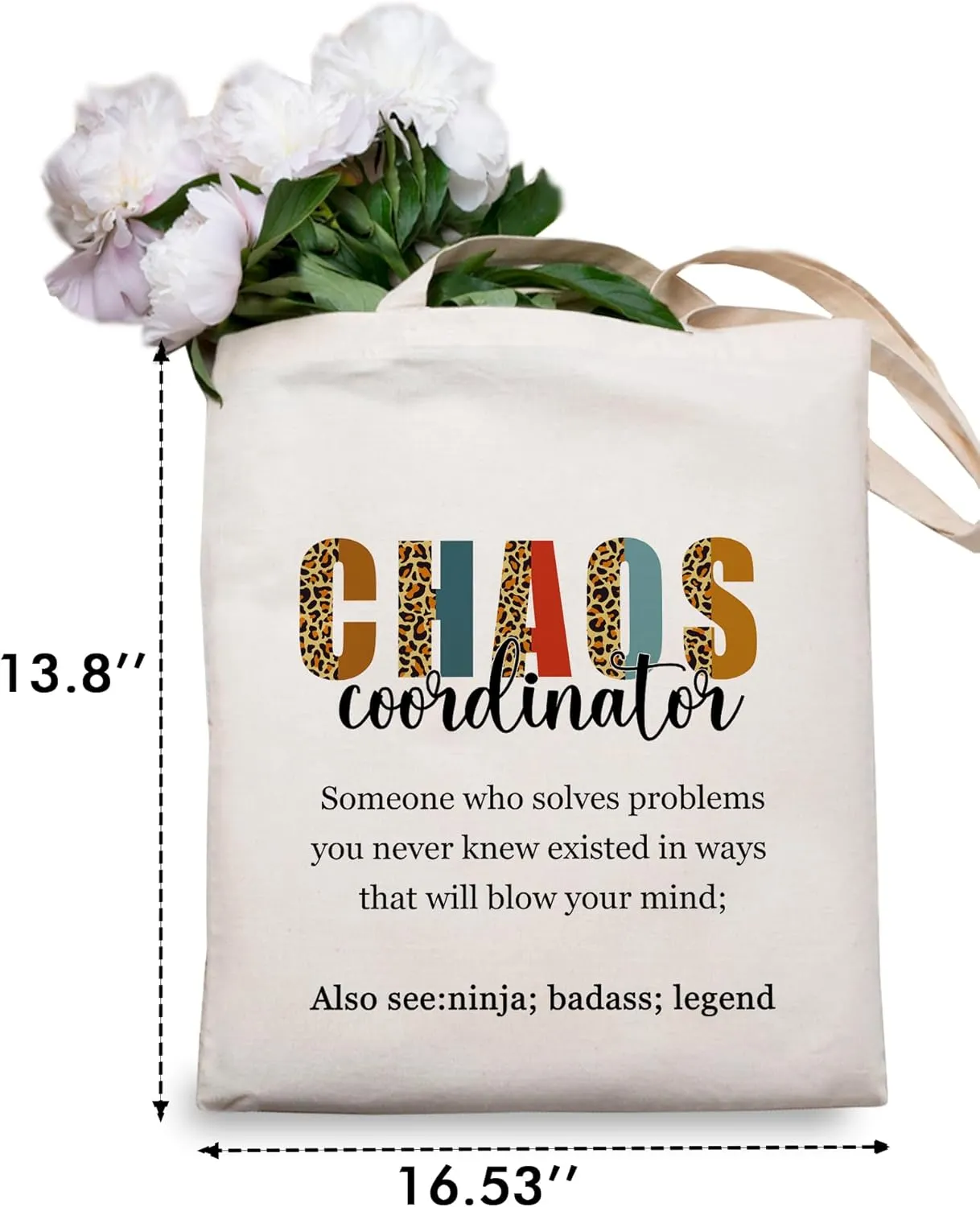 OUZ Stylish Reusable Canvas Tote Bag for Women, Lightweight & Durable Shoulder Bag for Shopping, Work, Gym, Beach, Travel