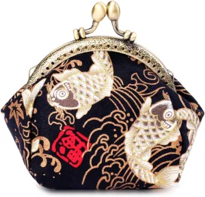 Oyachic Carp Coin Purse Change Purse Bulk Women Lucky Small Wallet Vintage Clutch Pouch Bag for Women