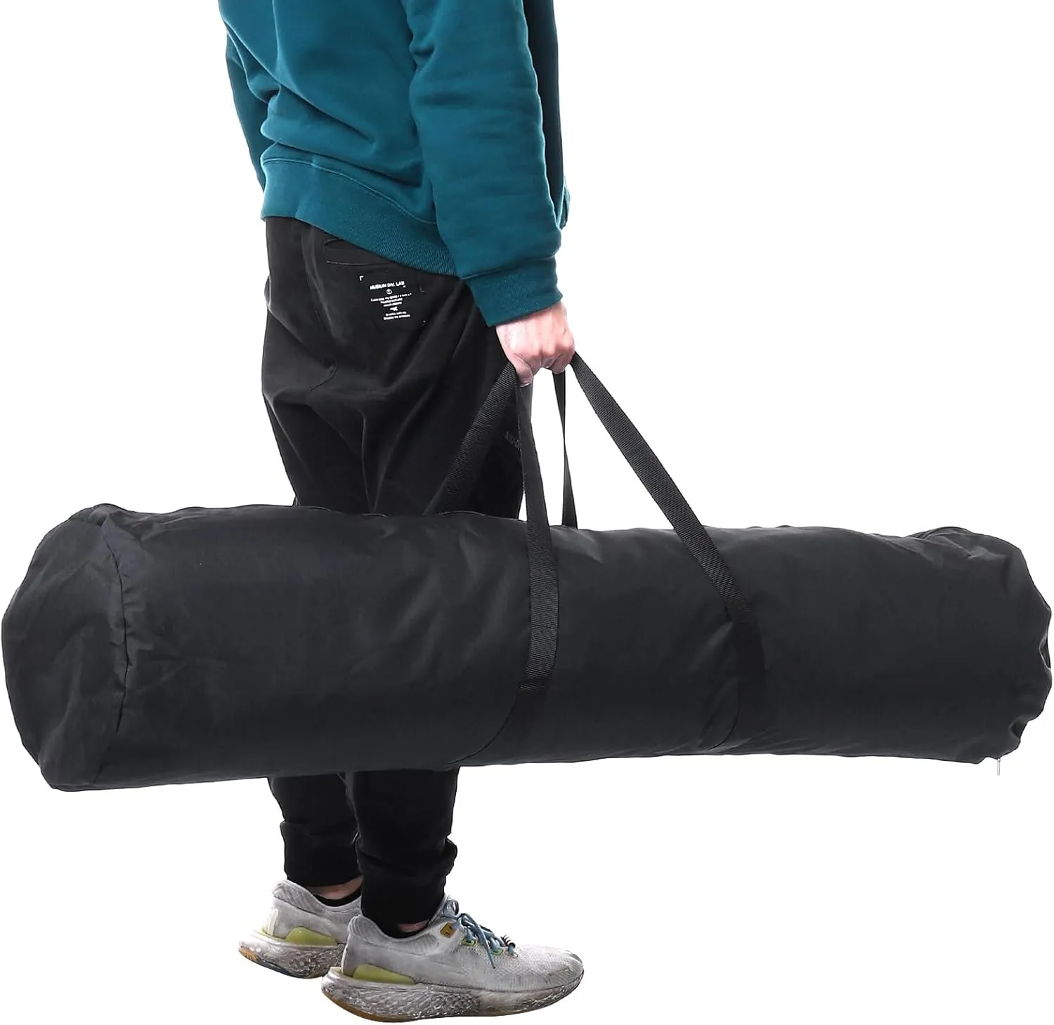 PATIKIL Folding Camping Chair Replacement Bag 47.2" x 11.8", Portable Camping Storage Tent Bag with Handle Strap for Outdoor Camping Hiking Travel, Black