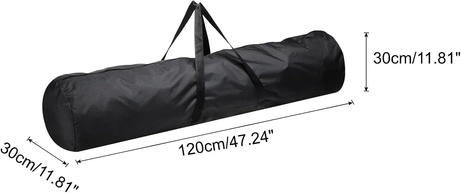 PATIKIL Folding Camping Chair Replacement Bag 47.2" x 11.8", Portable Camping Storage Tent Bag with Handle Strap for Outdoor Camping Hiking Travel, Black