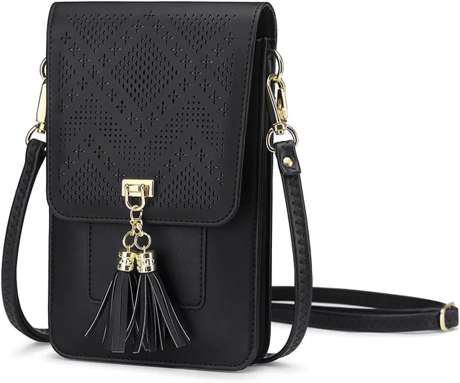 Peacocktion Small Crossbody Bags for Women, RFID Leather Wallet Women, Travel Cell Phone Purses with Card Slots