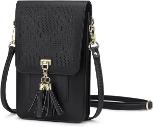 Peacocktion Small Crossbody Bags for Women, RFID Leather Wallet Women, Travel Cell Phone Purses with Card Slots