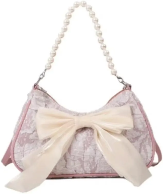 Pearl Handbags for Ladies: Vintage Bow - Tie Cross - Body & Multifunctional Shoulder Bags