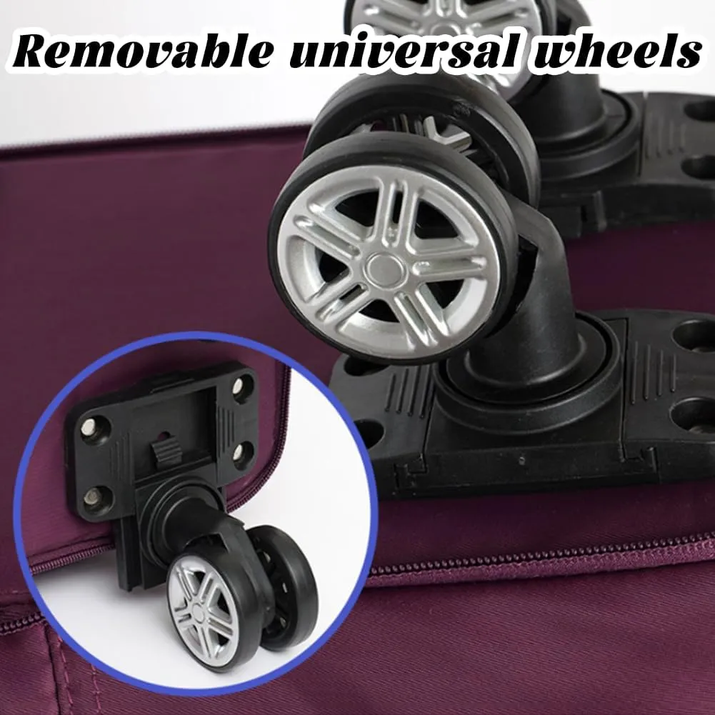 Pepepo Travel Bag with Wheels, 2025 New Large Capacity Travel Bag - Universal Wheel Removable for Travel & Business Trip, Expandable Foldable Rolling Duffle Bags with Wheels for Women & Men (A-Brown)