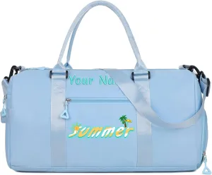 Personalized Dance Duffle Bag with Name Text Photo for Women Girls Custom Ballet Sport Gym Travel Bags Customized Dry Wet Separated Overnight Weekend Bag Gifts