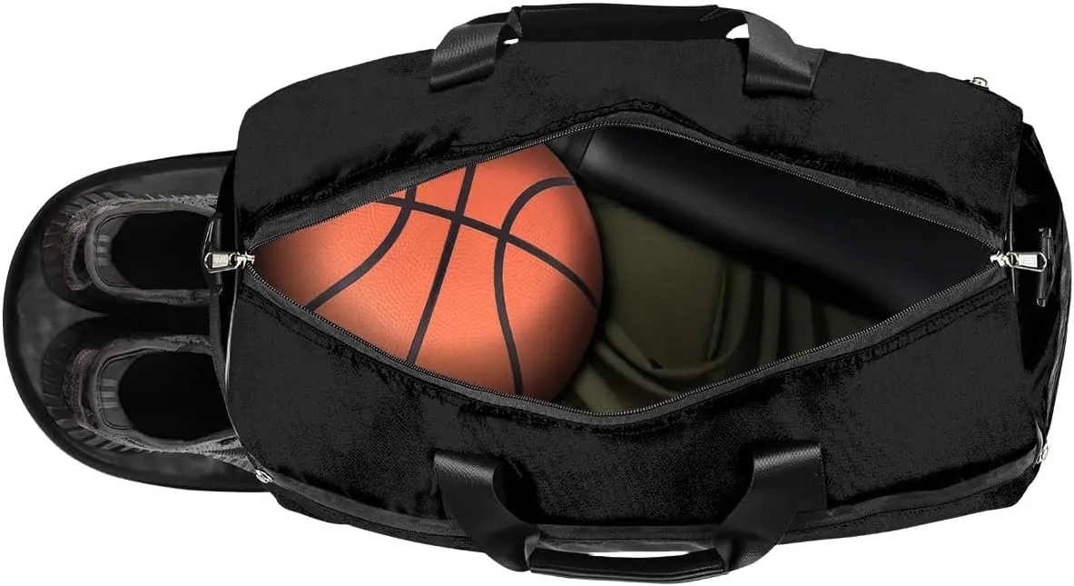 Personalized Gym Duffel Bag for Mens Large Duffel Bags Men Women Travel Duffel Bags Gym Accessories for Men Women Black