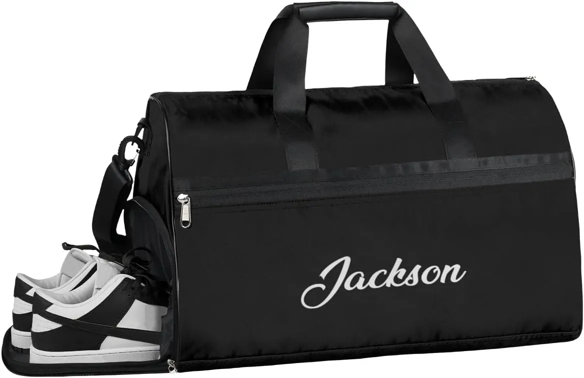 Personalized Gym Duffel Bag for Mens Large Duffel Bags Men Women Travel Duffel Bags Gym Accessories for Men Women Black